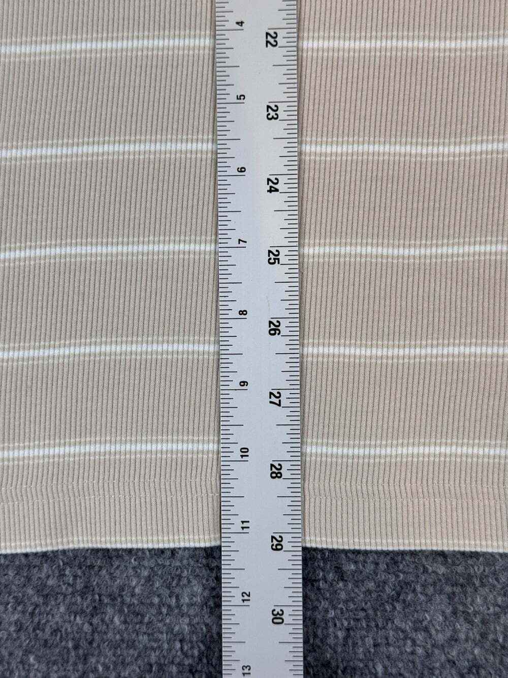 Greg Norman Beige/White Striped Cotton Short Sleeve Collared Polo Size L - Picture 6 of 9